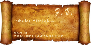 Fekete Violetta névjegykártya