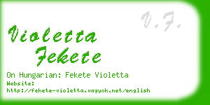 violetta fekete business card